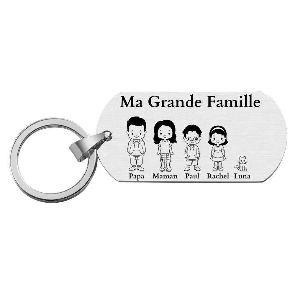 Porte-clés Famille Personnalisé